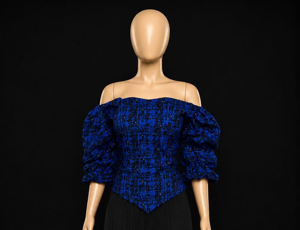 Adjustable Corset Puff Sleeve Top