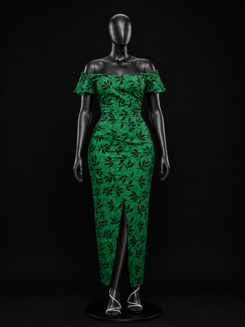 Jade Off-Shoulder Midi Dress